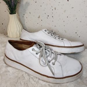 Men's white leather Sperry sneakers